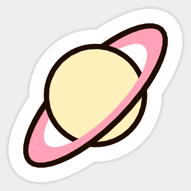 Cartoon Saturn Icon - Saturn - Sticker | TeePublic